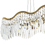 Линейная люстра с подвесками из хрусталя Ludivine Linear Chandelier варинант исполнения - 2 | Loft Concept в Воронеже