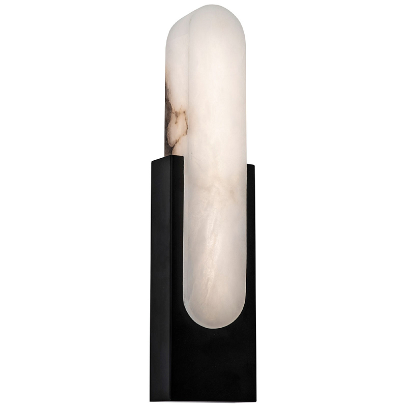 Бра MIRCA светильник с имитацией камня Stone Black Wall Lamp Белый Мрамор Bianco Черный Бра MIRCA светильник с имитацией камня Stone Black Wall Lamp Белый Мрамор Bianco Черный в Воронеже | Loft Concept