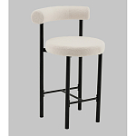 Стул полубарный Floreo букле молочный варинант исполнения - 1 | Loft Concept в Воронеже