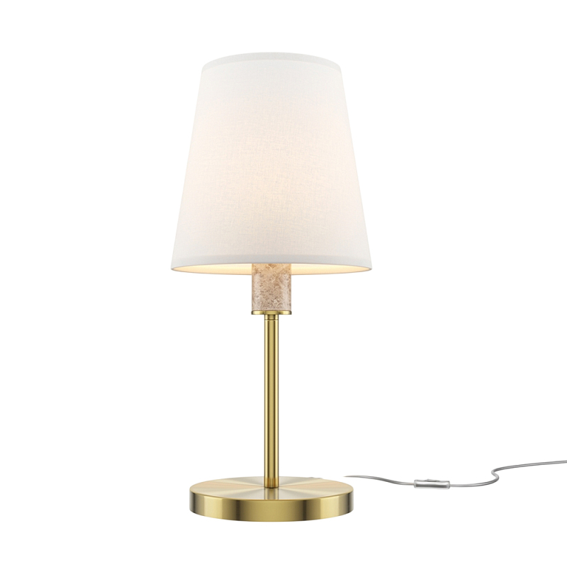 Настольный светильник Lira Е27 Латунь Белый Серый в Воронеже | Loft Concept 