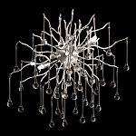 Бра с лучеобразным основанием и подвесками из прозрачного стекла в виде длинных капель Droplet Chandelier варинант исполнения - 8 | Loft Concept в Воронеже