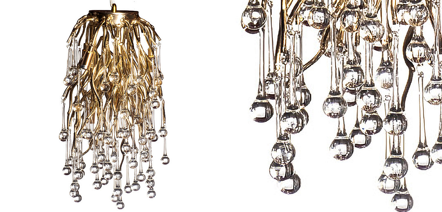 Подвесной светильник Droplet Gold Hanging Lamp Подвесной светильник Droplet Gold Hanging Lamp - Loft-Concept в Воронеже