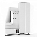 Двухдверный шкаф белого цвета Strict Lines варинант исполнения - 5 | Loft Concept в Воронеже