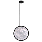 Светодиодный подвесной светильник круглой формы с металлической рамой черного цвета Marble Glow 47 варинант исполнения - 2 | Loft Concept в Воронеже