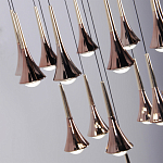 Люстра светодиодная с акриловыми конусообразными плафономи розовое золото Astra 60   варинант исполнения - 4 | Loft Concept в Воронеже