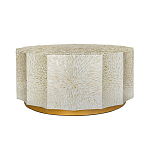 Стол кофейный с отделкой раковинами устриц Coastal Charm варинант исполнения - 1 | Loft Concept в Воронеже