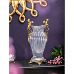 Ваза прозрачная с бронзовыми ручками в виде ангелов Eden Garden варинант исполнения - 2 | Loft Concept в Воронеже