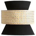Бра с плетеным декором из ротанга Bonnie Wicker Black Wall Lamp варинант исполнения - 1 | Loft Concept в Воронеже