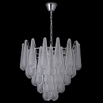 Люстра с подвесками из рифленного стекла в форме капель Textured Glass Chandelier варинант исполнения - 15 | Loft Concept в Воронеже