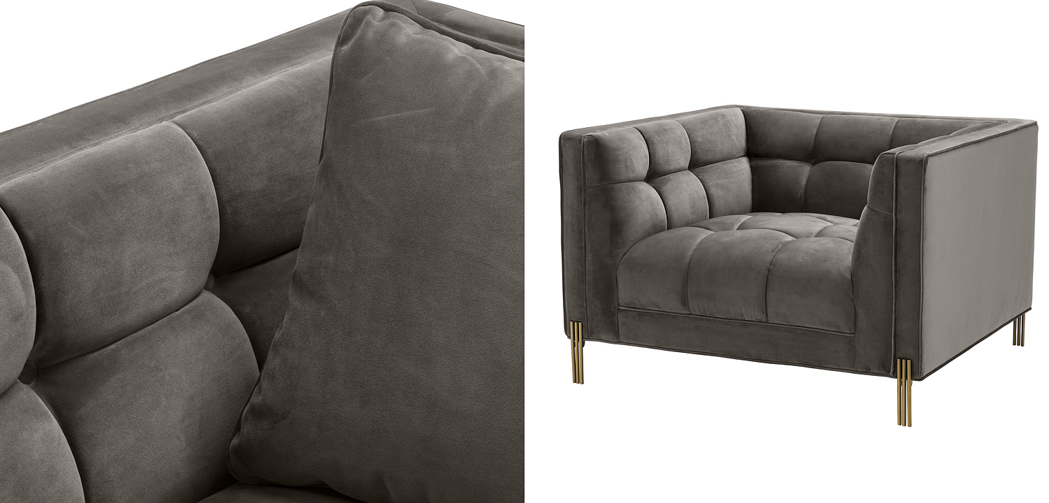 Кресло Eichholtz Chair Sienna grey Кресло Eichholtz Chair Sienna grey - Loft-Concept в Воронеже