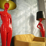 Лампа MANNEQUIN LAMP с абажуром созерцание силуэта варинант исполнения - 7 | Loft Concept в Воронеже
