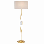 Торшер золотой c декоративной мраморной вставкой на каркасе Kernel варинант исполнения - 1 | Loft Concept в Воронеже