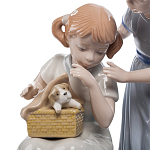 Статуэтка фарфоровая Девочки с собачками Charming Statuette варинант исполнения - 1 | Loft Concept в Воронеже