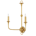 Бра настенное золотого цвета в форме подсвечника Graceful Smoothness варинант исполнения - 2 | Loft Concept в Воронеже