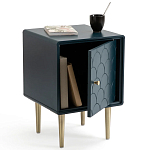 Тумба с одной дверцей Scale Ornament Blue Nightstand варинант исполнения - 3 | Loft Concept в Воронеже