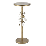 Столик золотистый с цветочной композицией на основании Forest Fairy Tale варинант исполнения - 1 | Loft Concept в Воронеже