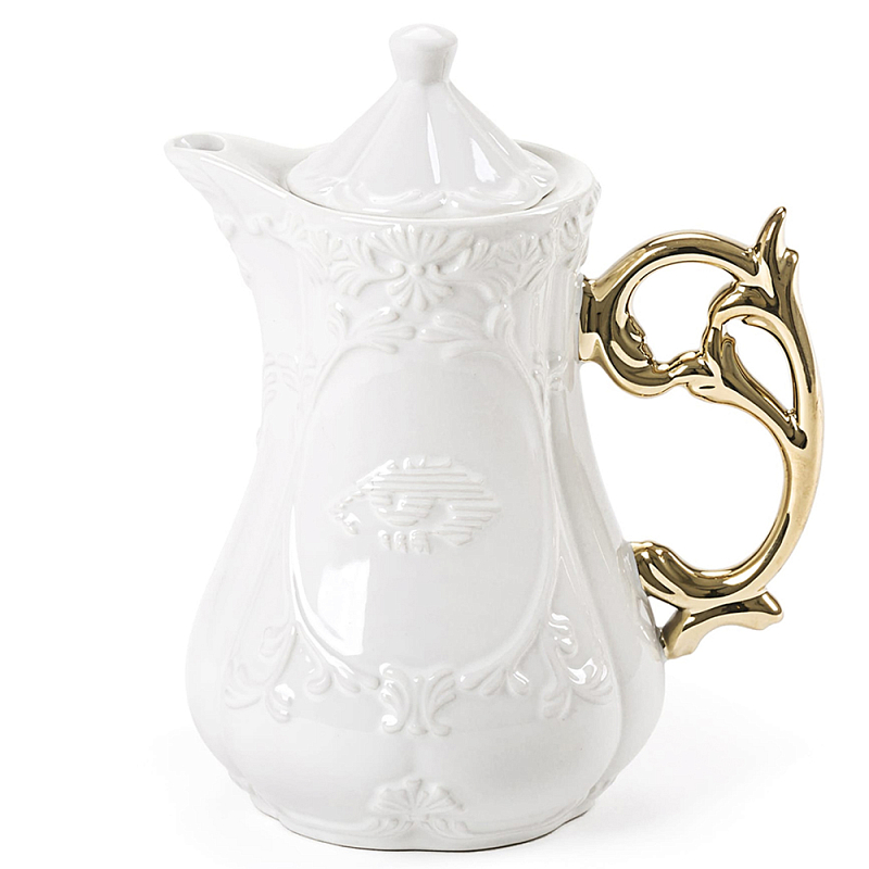 Чайник Seletti I-Teapot Gold Белый Золотой в Воронеже | Loft Concept 