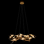 Люстра подвесная с прозрачными стеклянными птичками на ветвях Диаметр 80 см Serip Voa варинант исполнения - 3 | Loft Concept в Воронеже