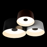 Потолочный светильник с 3-мя цилиндрическими абажурами черного белого и коричневого цвета Urban Dome варинант исполнения - 2 | Loft Concept в Воронеже