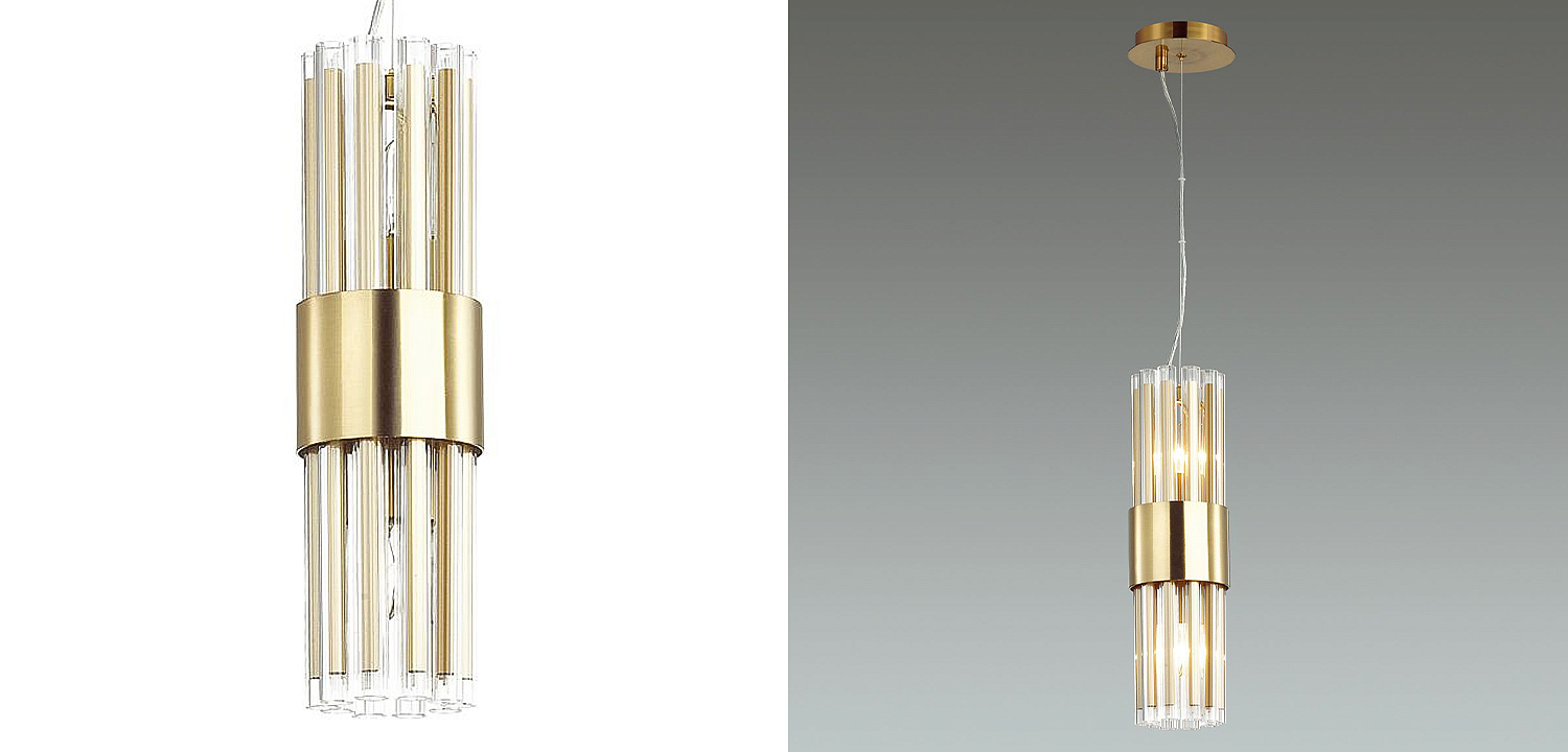 Подвесной светильник Gladwin Glass Tube Hanging Lamp - Loft-Concept в Воронеже