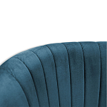 Барный стул со спинкой на 4-х деревянных ножках Синий Велюр Ava Charm варинант исполнения - 3 | Loft Concept в Воронеже