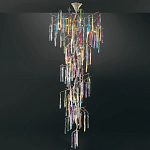 Люстра с голубыми и прозрачными подвесками в форме капель Blue Drop Chandelier варинант исполнения - 2 | Loft Concept в Воронеже