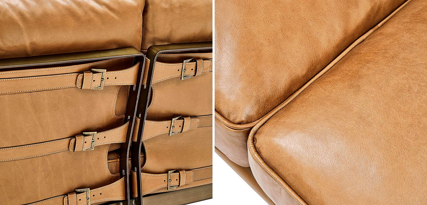Диван кожаный Didier Beige Leather Sofa Диван кожаный Didier Beige Leather Sofa - Loft-Concept в Воронеже