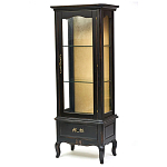 Витрина однодверная с ящиком и 3-мя полками из массива березы Vintage варинант исполнения - 2 | Loft Concept в Воронеже