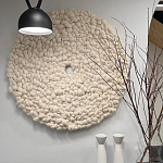 Панно на стену из шерсти мериноса Белый Круг  варинант исполнения - 3 | Loft Concept в Воронеже