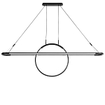 Светодиодная люстра Black LED Circle and Oval Lamp варинант исполнения - 2 | Loft Concept в Воронеже