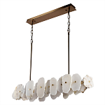 Подвесной светильник с фигурными элементами из белого алебастра Cryptocrystalline Stone варинант исполнения - 5 | Loft Concept в Воронеже