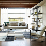 Металлический стеллаж с деревянными полками и ящиками Menzie Metal Wood Rack варинант исполнения - 4 | Loft Concept в Воронеже