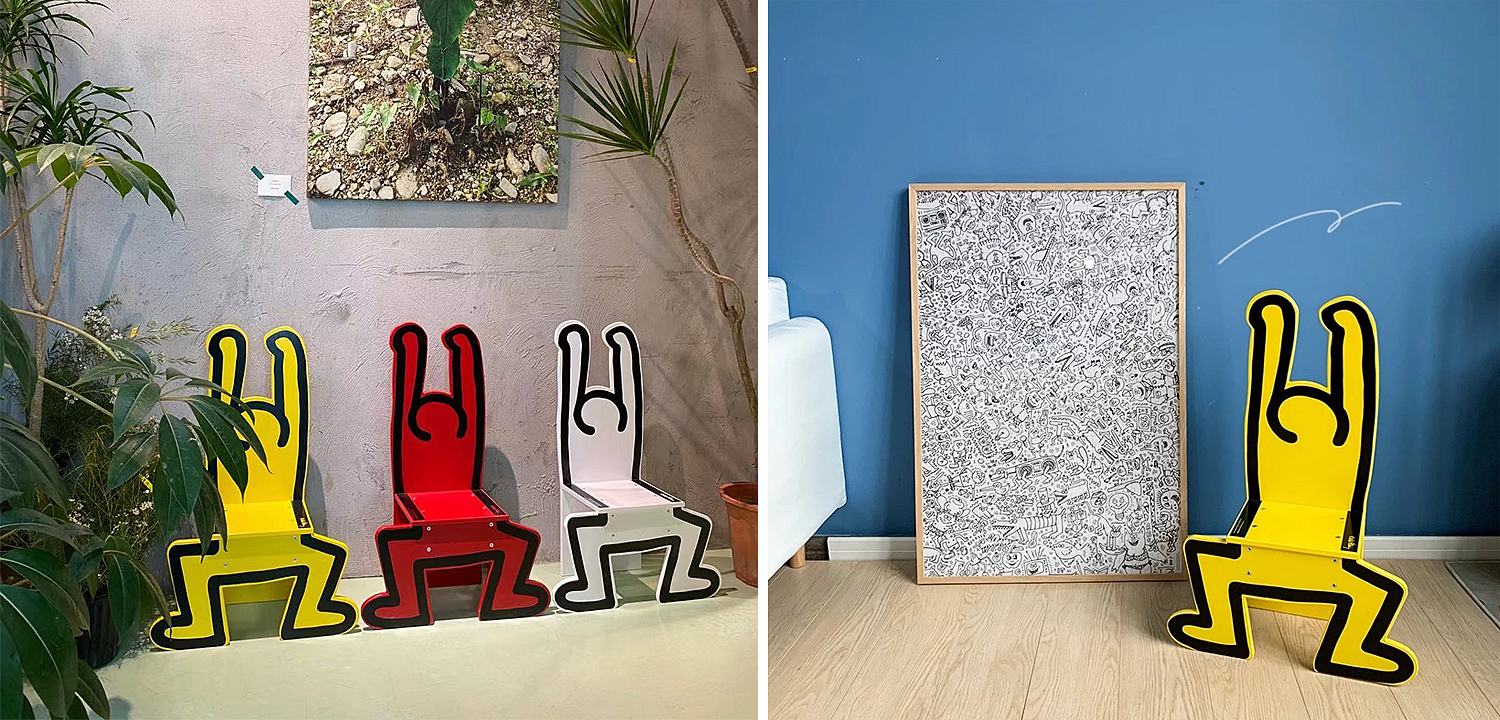 Детский стул Chaise Keith Haring Dancer Vilac Желтый Детский стул Chaise Keith Haring Dancer Vilac Желтый - Loft-Concept в Воронеже