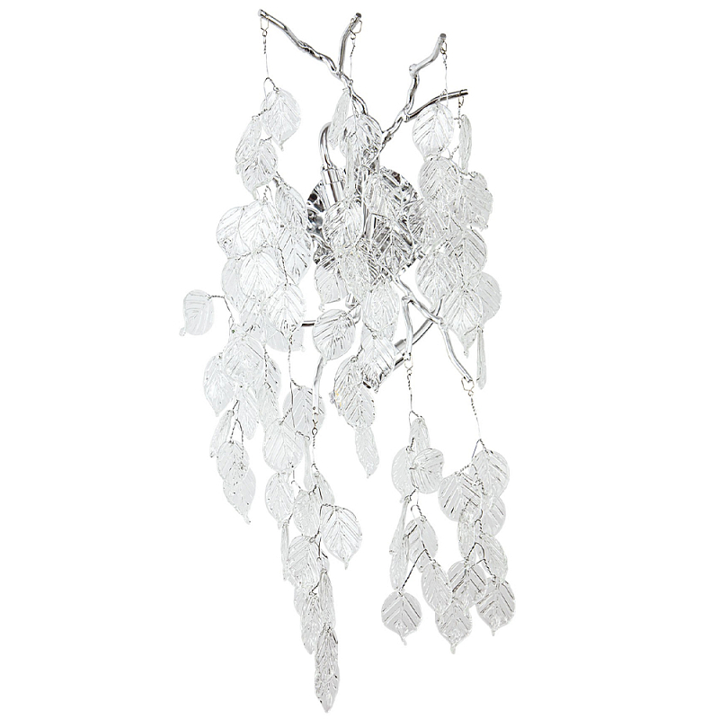 Бра с хрустальными подвесками в виде листьев Fairytree Leaves Silver Wall Lamp Прозрачный Серебряный Бра с хрустальными подвесками в виде листьев Fairytree Leaves Silver Wall Lamp Прозрачный Серебряный в Воронеже | Loft Concept