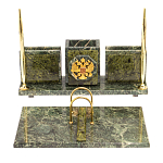 Настольный письменный набор из змеевика с гербом России Successful Leader варинант исполнения - 1 | Loft Concept в Воронеже