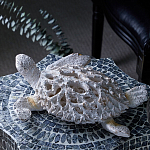 Статуэтка черепаха с ажурным панцирем и детализированной текстурой в белом цвете Marine Accessories варинант исполнения - 7 | Loft Concept в Воронеже