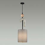 Подвесной светильник с серым тканевым плафоном Flourish варинант исполнения - 3 | Loft Concept в Воронеже