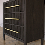 Комод Primo с 3 выдвижными ящиками Темный орех варинант исполнения - 2 | Loft Concept в Воронеже