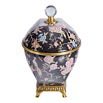 Шкатулка черного цвета с цветочной росписью Eden Garden варинант исполнения - 3 | Loft Concept в Воронеже