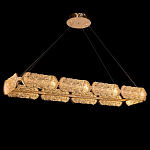 Люстра прямоугольная с текстурным природным рисунком IceFlame варинант исполнения - 1 | Loft Concept в Воронеже
