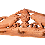 Панно-вешалка из дерева дельфины Panel With Animals варинант исполнения - 2 | Loft Concept в Воронеже