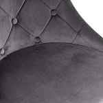 Стул в серой велюровой обивке Ward Grey Velour Chair варинант исполнения - 5 | Loft Concept в Воронеже