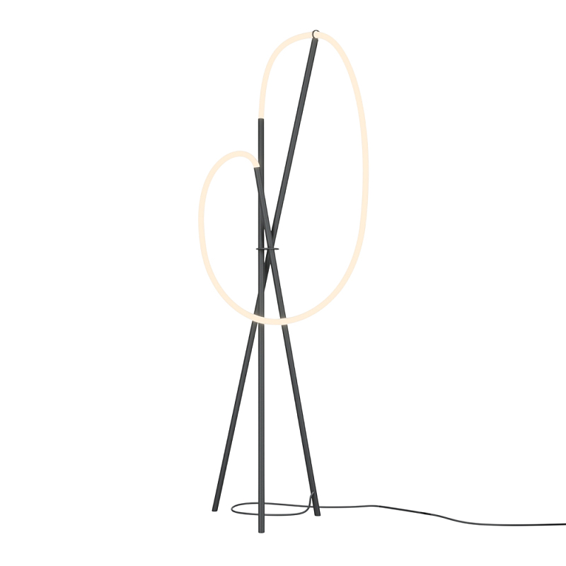 Напольный светильник Crochet 3000К 36Вт Черный Латунь в Воронеже | Loft Concept 