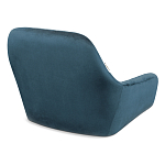 Стул с мягкой синей обивкой из велюра и подъемно-поворотным механизмом на черных колесиках Harper Blue варинант исполнения - 3 | Loft Concept в Воронеже