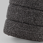 Пуф Three Gray в ткани букле серого цвета варинант исполнения - 6 | Loft Concept в Воронеже