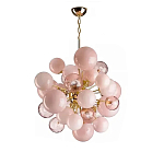 Люстра розовые шары на золотом каркасе Pink Light Bubbles варинант исполнения - 1 | Loft Concept в Воронеже