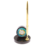 Часы настольные с ручкой из натурального камня Stone Clock варинант исполнения - 1 | Loft Concept в Воронеже