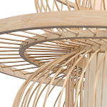 Подвесной светильник фигурный из деревянных прутьев с плафоном из натуральной ткани Light Inside the Cell варинант исполнения - 6 | Loft Concept в Воронеже