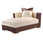 Элитарная современная кушетка Birmingham с кожаными вставками  варинант исполнения - 1 | Loft Concept в Воронеже