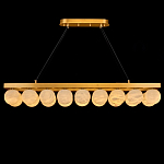 Люстра линейная прямоугольная с сферическими плафонами Phased Spheres варинант исполнения - 2 | Loft Concept в Воронеже
